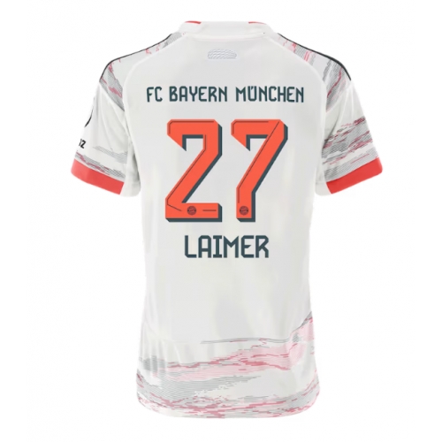 Billige Fotballdrakt Bayern Munich Konrad Laimer #27 Replika Bortedrakt Dame 2025-26 Kortermet Billige Fotballdrakt Bayern Munich Konrad Laimer #27 Replika Bortedrakt Dame 2025-26 Kortermet